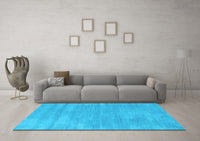 Machine Washable Abstract Light Blue Contemporary Rug, wshcon123lblu