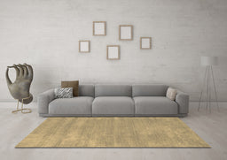 Machine Washable Abstract Brown Contemporary Rug in a Living Room,, wshcon123brn