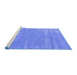 Sideview of Machine Washable Abstract Blue Contemporary Rug, wshcon123blu