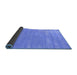 Sideview of Abstract Blue Contemporary Rug, con123blu