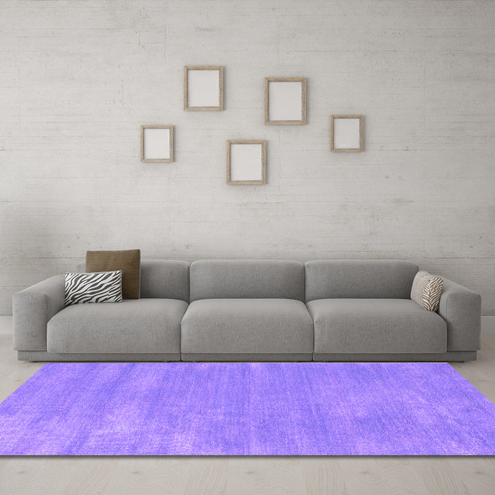 Machine Washable Abstract Purple Contemporary Area Rugs in a Living Room, wshcon123pur