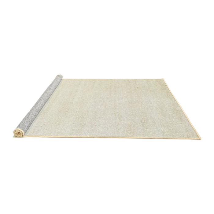 Serging Thickness of Machine Washable Contemporary Lemon Chiffon Beige Rug, wshcon124