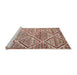 Serging Thickness of Machine Washable Contemporary Brown Rug, wshcon1240