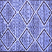 Square Abstract Blue Contemporary Rug, con1240blu