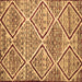 Square Machine Washable Abstract Brown Contemporary Rug, wshcon1240brn