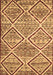 Machine Washable Abstract Brown Contemporary Rug, wshcon1240brn