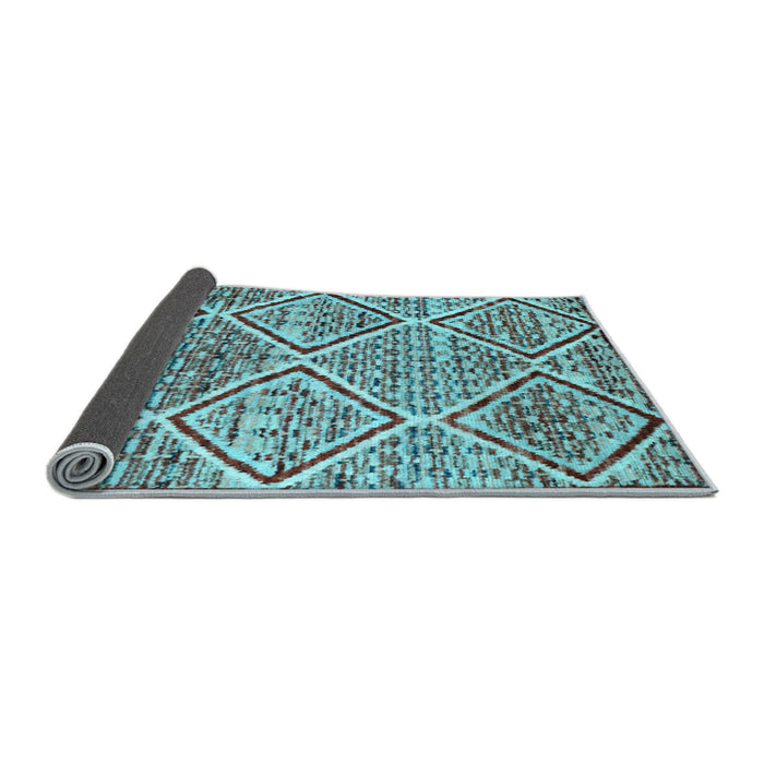 Sideview of Abstract Light Blue Contemporary Rug, con1240lblu