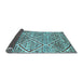 Sideview of Abstract Light Blue Contemporary Rug, con1240lblu