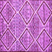 Square Machine Washable Abstract Purple Contemporary Area Rugs, wshcon1240pur