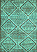 Abstract Turquoise Contemporary Rug, con1240turq