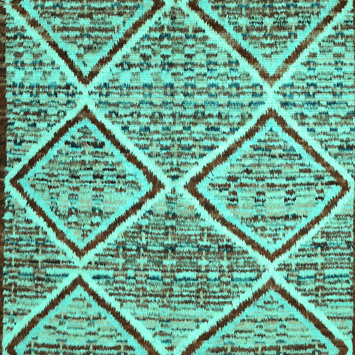 Abstract Turquoise Contemporary Rug, con1240turq