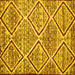 Square Abstract Yellow Contemporary Rug, con1240yw