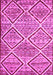 Machine Washable Abstract Pink Contemporary Rug, wshcon1240pnk