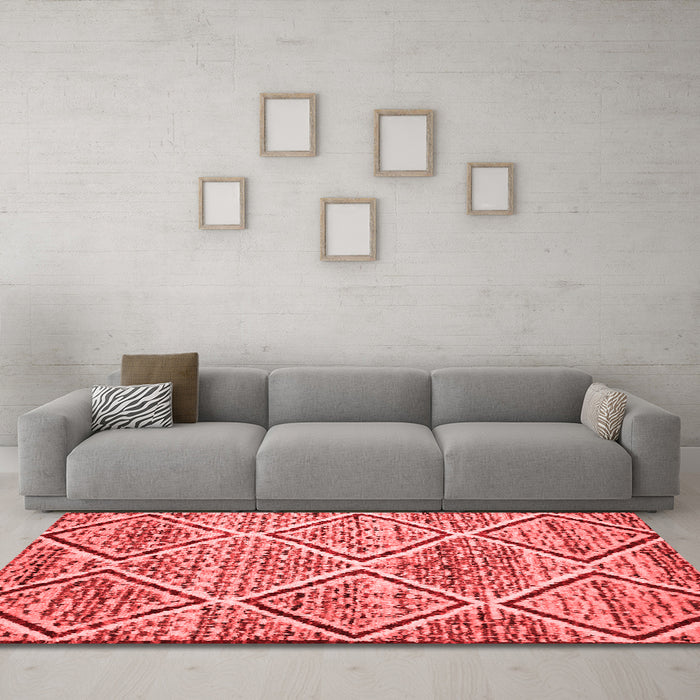 Contemporary Red Washable Rugs