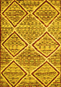 Abstract Yellow Contemporary Rug, con1240yw