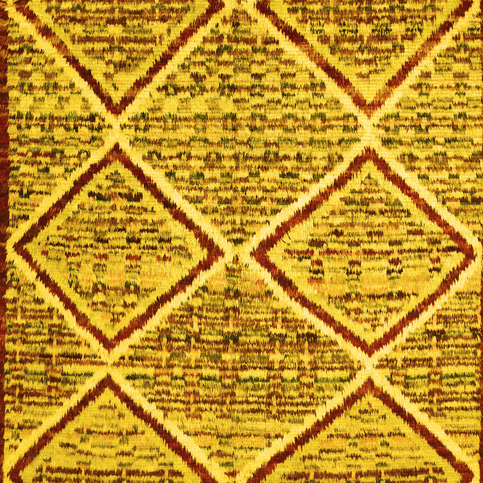Abstract Yellow Contemporary Rug, con1240yw