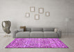 Machine Washable Abstract Purple Contemporary Area Rugs in a Living Room, wshcon1240pur