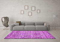 Machine Washable Abstract Purple Contemporary Rug, wshcon1240pur