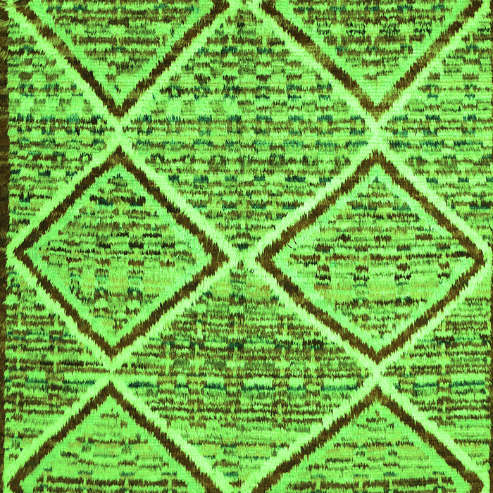 Serging Thickness of Machine Washable Abstract Green Contemporary Area Rugs, wshcon1240grn