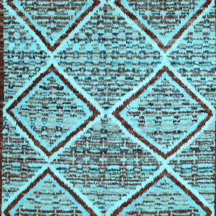 Abstract Light Blue Contemporary Rug, con1240lblu