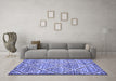 Machine Washable Abstract Blue Contemporary Rug in a Living Room, wshcon1240blu