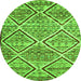 Machine Washable Abstract Green Contemporary Area Rugs, wshcon1240grn