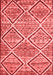 Abstract Red Contemporary Area Rugs