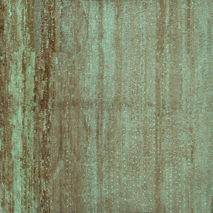 Square Abstract Turquoise Contemporary Rug, con1241turq