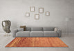 Machine Washable Abstract Brown Contemporary Rug in a Living Room,, wshcon1241brn