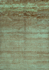 Abstract Turquoise Contemporary Rug, con1241turq