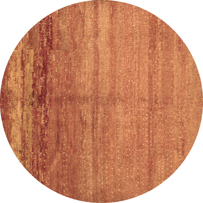 Round Machine Washable Abstract Brown Contemporary Rug, wshcon1241brn