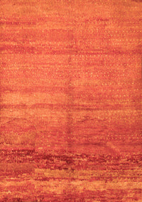 Abstract Orange Contemporary Rug, con1241org