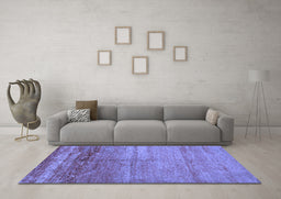 Machine Washable Abstract Blue Contemporary Rug in a Living Room, wshcon1241blu