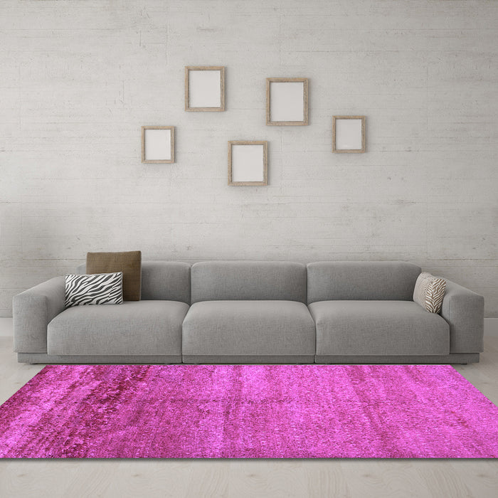 Machine Washable Abstract Purple Contemporary Area Rugs in a Living Room, wshcon1241pur