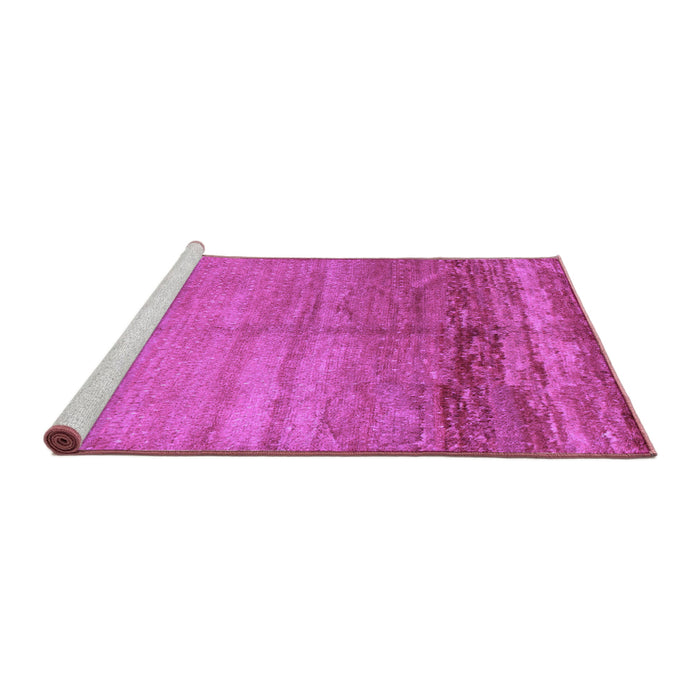 Sideview of Machine Washable Abstract Purple Contemporary Area Rugs, wshcon1241pur
