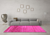 Machine Washable Abstract Pink Contemporary Rug, wshcon1241pnk