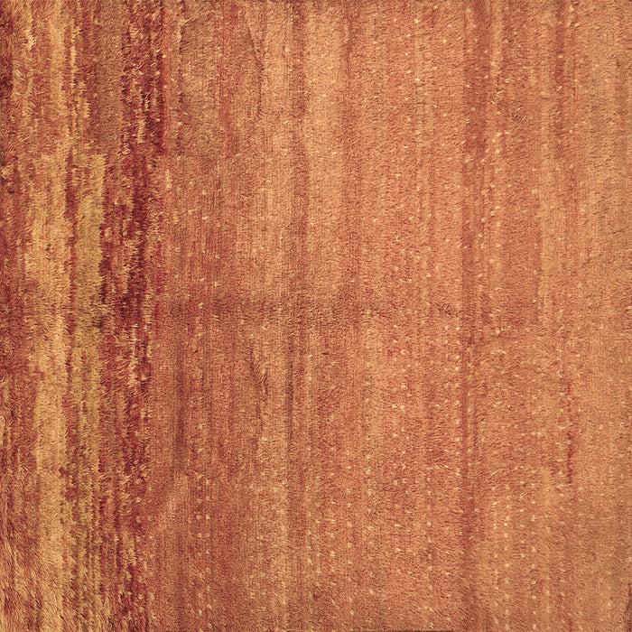 Square Machine Washable Abstract Brown Contemporary Rug, wshcon1241brn