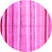 Round Southwestern Pink Country Rug, con1242pnk