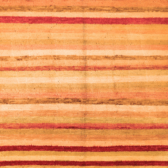 Round Machine Washable Southwestern Orange Country Area Rugs, wshcon1242org