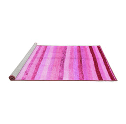 Sideview of Machine Washable Southwestern Pink Country Rug, wshcon1242pnk