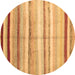 Round Southwestern Brown Country Rug, con1242brn