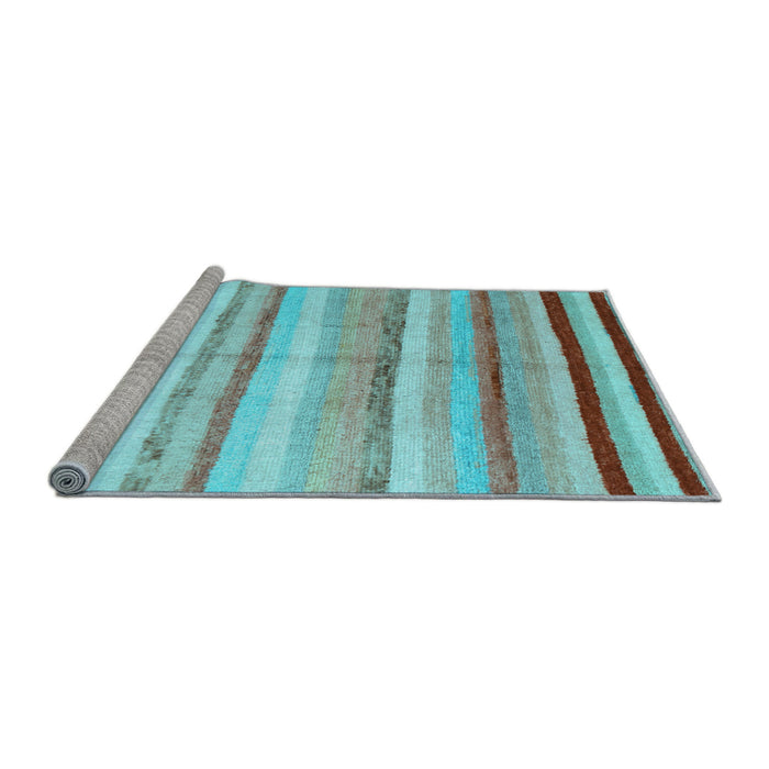Sideview of Machine Washable Southwestern Light Blue Country Rug, wshcon1242lblu