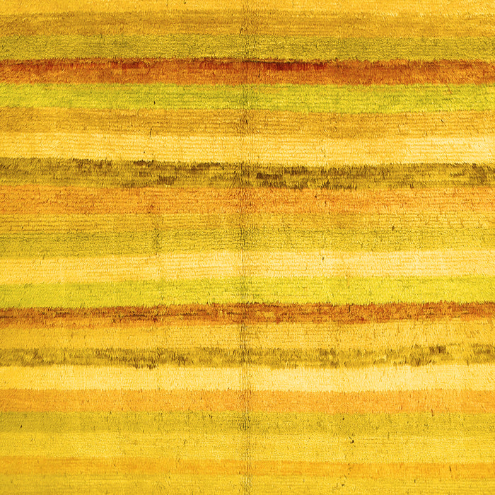 Machine Washable Southwestern Yellow Country Rug, wshcon1242yw