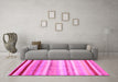 Machine Washable Southwestern Pink Country Rug in a Living Room, wshcon1242pnk