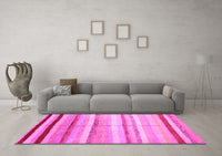 Machine Washable Southwestern Pink Country Rug, wshcon1242pnk