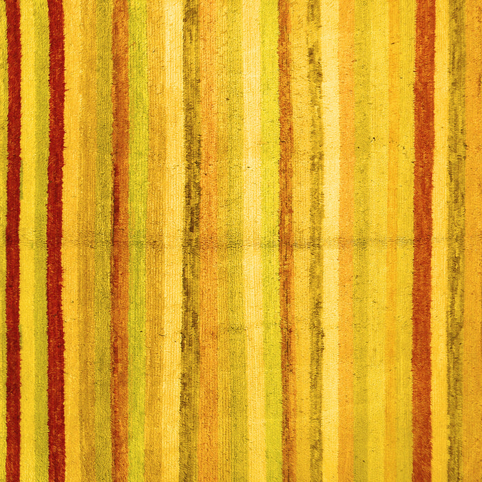 Square Machine Washable Southwestern Yellow Country Rug, wshcon1242yw