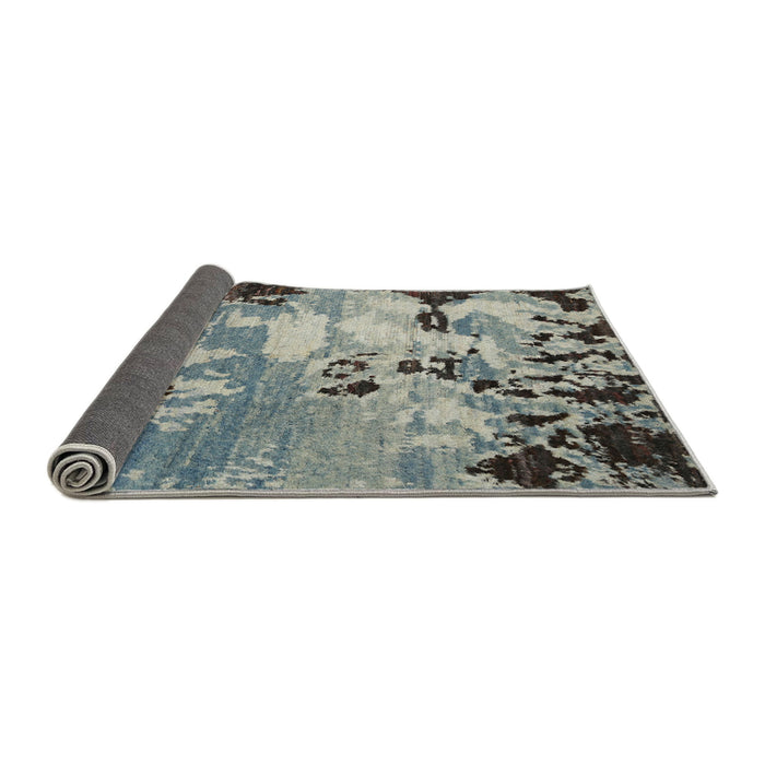 Thickness of Contemporary Dark Gray Modern Rug, con1243