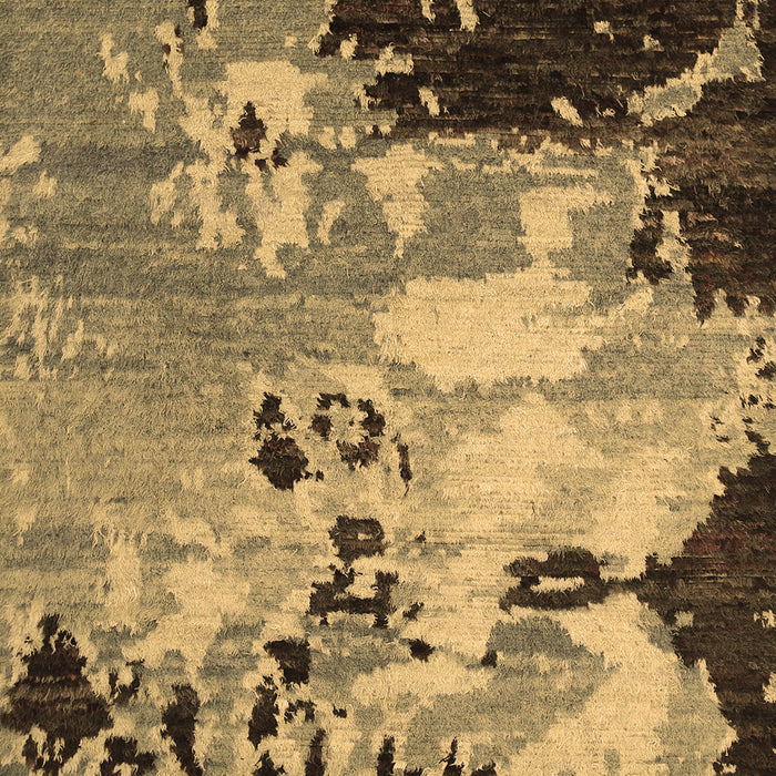 Machine Washable Abstract Brown Contemporary Rug, wshcon1243brn