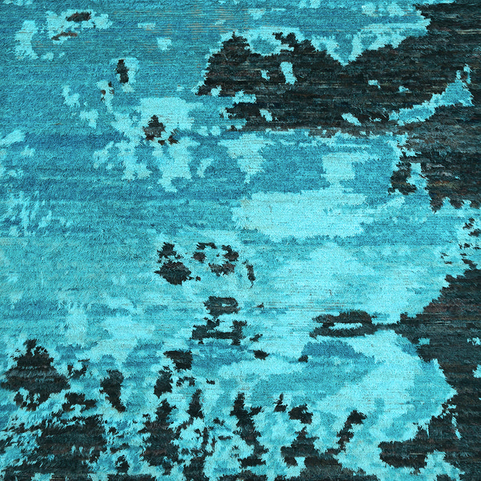 Square Machine Washable Abstract Light Blue Contemporary Rug, wshcon1243lblu