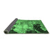 Sideview of Abstract Emerald Green Contemporary Rug, con1243emgrn